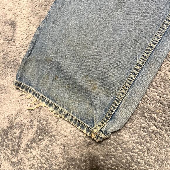 BKE Marshall Jeans Mens 33 Blue Straight Leg Thick Stitch Denim Western ** - Picture 5 of 13